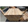 Image 4 : PALLET CRATE OF 1' X 2' HEMLOCK WOOD APPROX 42" L *MUST TAKE ALL, PALLET CRATE INCLUDED*