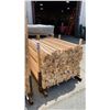 Image 2 : PALLET CRATE OF 1' X 2' HEMLOCK WOOD APPROX 42" L *MUST TAKE ALL, PALLET CRATE INCLUDED*
