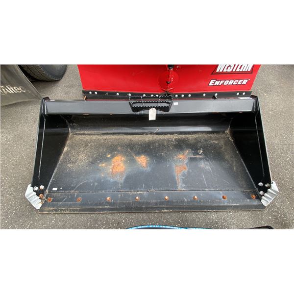74" KUBOTA BLACK INDUSTRIAL SKID STEER BUCKET ATTACHMENT *FITS KUBOTA SSV 75 SKID STEER*