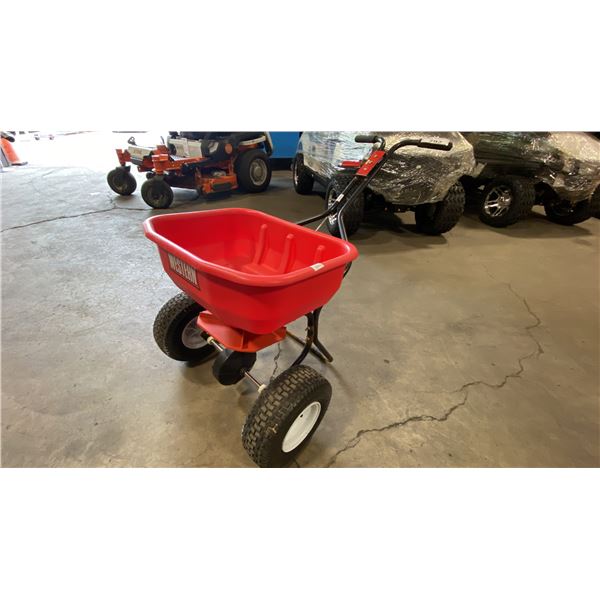 WESTERN 85101 RED WALK BEHIND COMMERCIAL SALT SPREADER