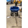 Image 2 : BROADCAST SPREADER BLUE COMMERCIAL WALK BEHIND PNEUMATIC TIRE HOPPER SPREADER