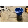 Image 3 : BROADCAST SPREADER BLUE COMMERCIAL WALK BEHIND PNEUMATIC TIRE HOPPER SPREADER
