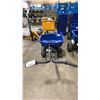 Image 2 : BROADCAST SPREADER BLUE COMMERCIAL WALK BEHIND PNEUMATIC TIRE HOPPER SPREADER