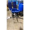 Image 2 : BROADCAST SPREADER BLUE COMMERCIAL WALK BEHIND PNEUMATIC TIRE HOPPER SPREADER