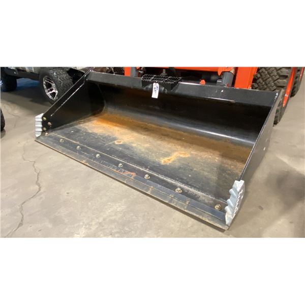 74" KUBOTA BLACK INDUSTRIAL SKID STEER BUCKET ATTACHMENT *FITS KUBOTA SSV 75 SKID STEER*