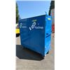 Image 2 : BLUE METAL MOBILE 2 DOOR JOB BOX STORAGE CABINET APPROX 60"W X 24"D X 69"H