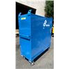 Image 3 : BLUE METAL MOBILE 2 DOOR JOB BOX STORAGE CABINET APPROX 60"W X 24"D X 69"H