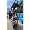 Image 2 : 3- PLASTIC 2 TIER INDUSTRIAL MOBILE PRODUCT CART APPROX 43"L X 23"W X 33"H