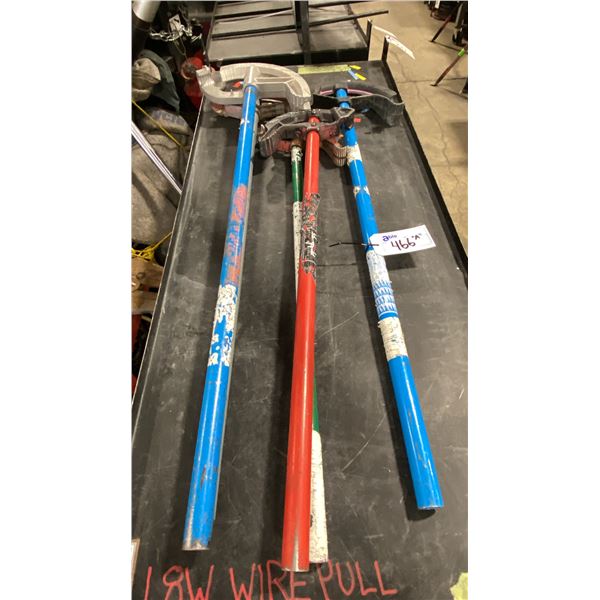 5 ASSORTED SIZE HAND OPERATED INDUSTRIAL PIPE BENDERS