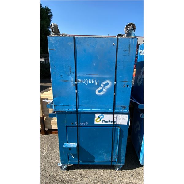 2 BLUE METAL SINGLE DOOR SINGLE DRAWER HEAVY DUTY MOBILE TOOL STORAGE CHEST