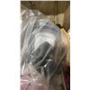 Image 6 : SHELF OF ASSORTED ITEMS- MILWAUKEE JOB LIGHT, RESPIRATOR, AIR COMPRESSOR, FAN, PAINT & MORE
