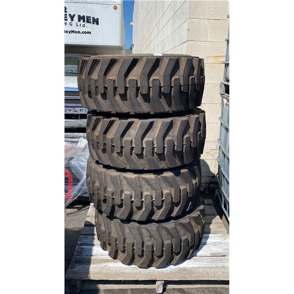 SET OF 4 TITAN + 12 X 16.5- 10 HD2000 II TL NHS HEAVY DUTY INDUSTRIAL SKID STEER TIRES