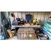 Image 1 : GROUP OF ASSORTED ITEMS- SNOWBOARD, SNOWBOARD BOOTS, CAMPING ITEMS, PROJECTOR, DVD PLAYERS,