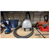 Image 10 : SHELF OF ASSORTED ITEMS- RYOBI PRESSURE WASHER, MILWAUKEE CORDLESS HEDGE TRIMMER, LONG HANDLED