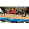 Image 5 : SHELF OF ASSORTED ITEMS- RYOBI PRESSURE WASHER, MILWAUKEE CORDLESS HEDGE TRIMMER, LONG HANDLED