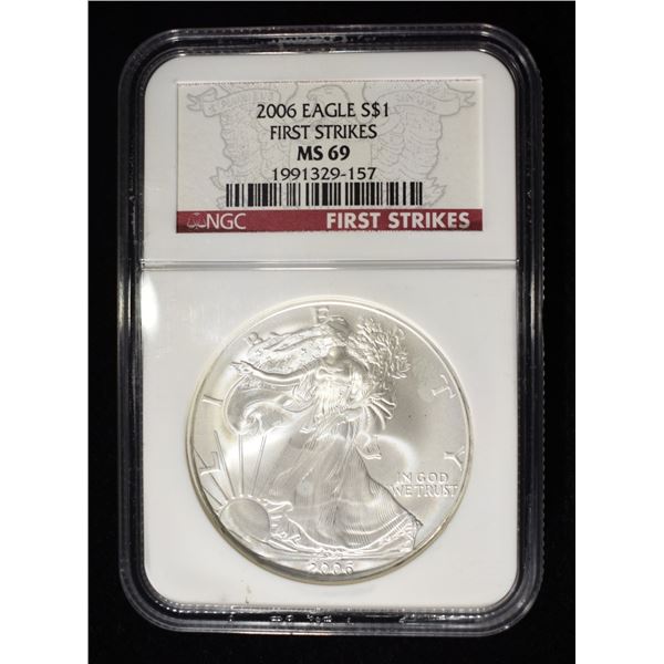 2006 AMERICAN SILVER EAGLE NGC MS69