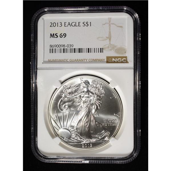 2013 AMERICAN SILVER EAGLE MS69