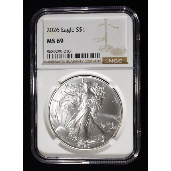 2026 AMERICAN SILVER EAGLE NGC MS69