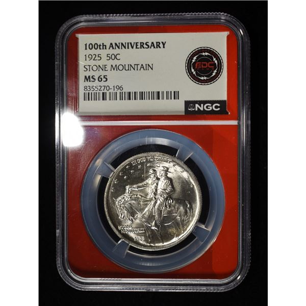 1925 STONE MOUNTAIN COMMEM HALF DOLLAR NGC MS-65