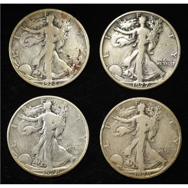 1923-S, 27-S, 28-S, 29-S WALKING LIBERTY HALVES
