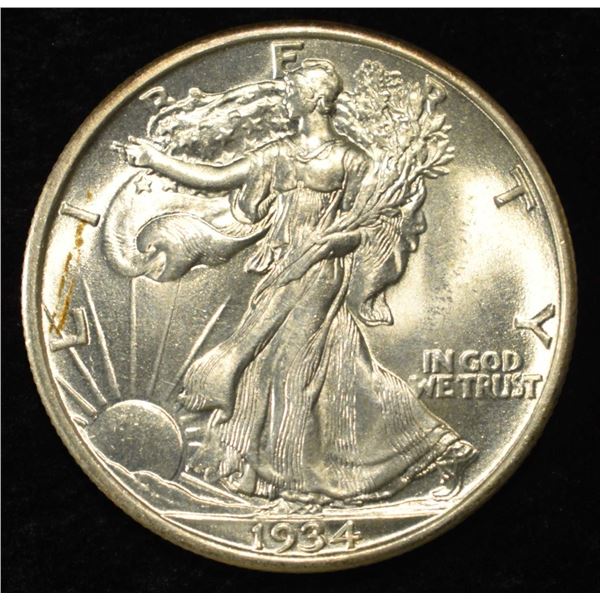 1934 WALKING LIBERTY HALF DOLLAR CH BU