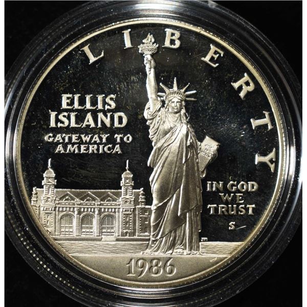 1986-S COMMEM $1 90% SILVER PR