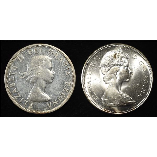 (2) 80% SILVER CANADIAN DOLLARS