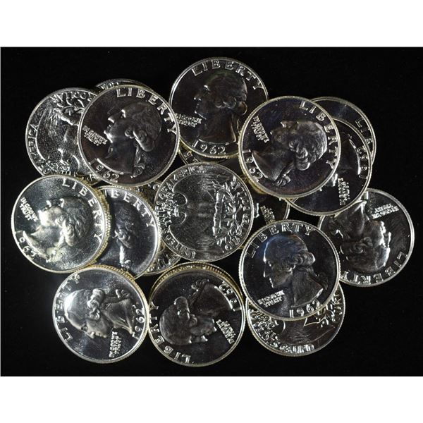 (20) 90% SILVER WASHINGTON QUARTERS PROOF
