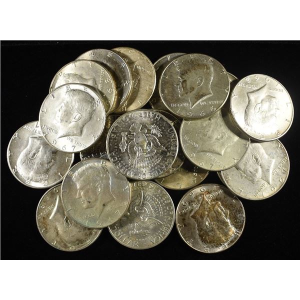 (20) 40% SILVER KENNEDY HALF DOLLARS
