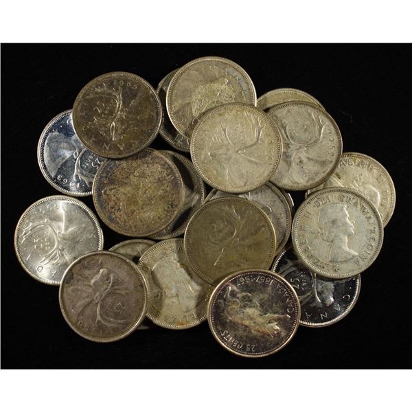 $5 80% SILVER CANADIAN QUARTERS
