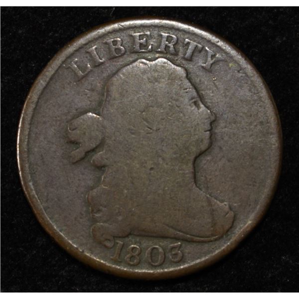 1803 DRAPED BUST HALF CENT