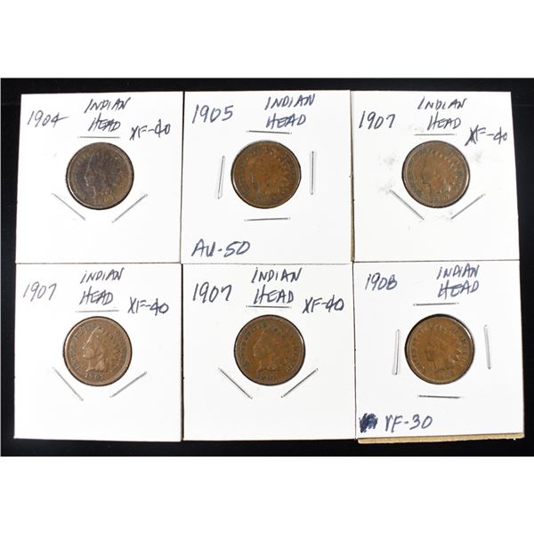 (6) INDIAN CENTS