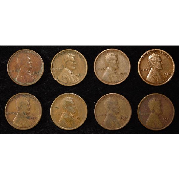 8 NICE EARLY SEMIKEY WHEAT CENTS