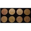 Image 2 : 8 NICE EARLY SEMIKEY WHEAT CENTS