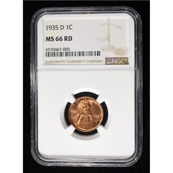 1935-D WHEAT CENT NGC MS66RD