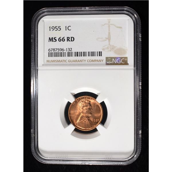 1955 WHEAT CENT NGC MS66RD