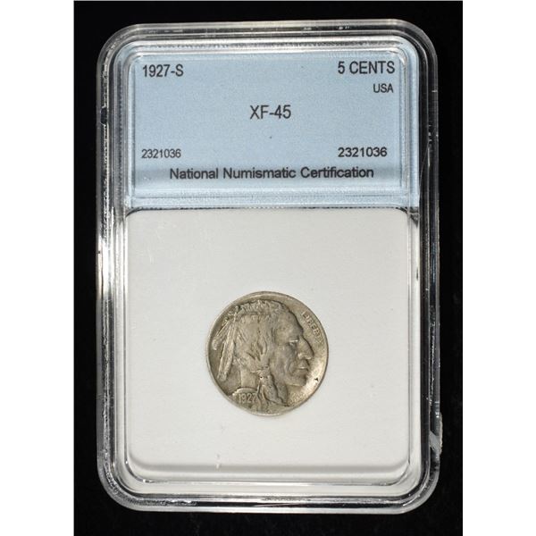 1927-S BUFFALO NICKEL NNC XF/AU