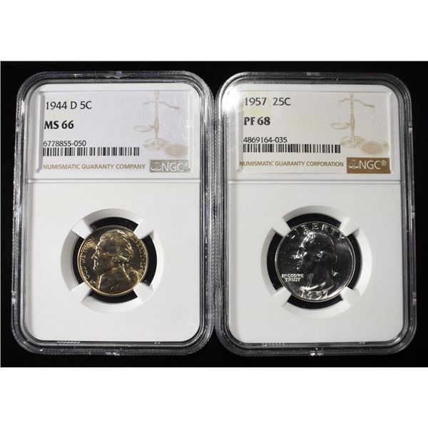 QUARTER & NICKEL NGC GRADED COINS
