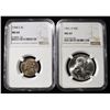 Image 1 : NICKLE & HALF DOLLAR NGC GRADED COINS