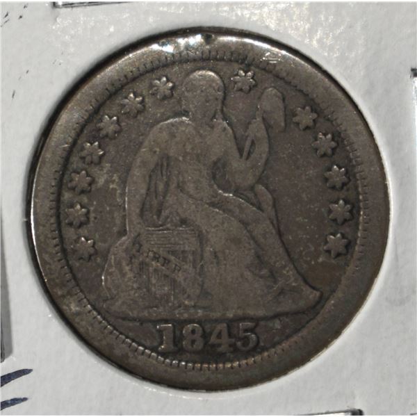 1845-O LIBERTY SEATED DIME RARE FINE