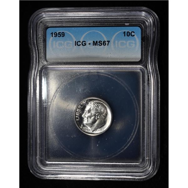 1959 ROOSEVELT DIME ICG MS67