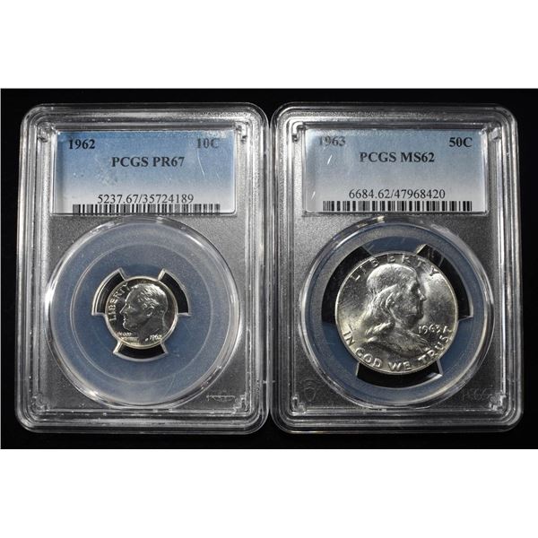 DIME & HALF DOLLAR NGC GRADED COINS