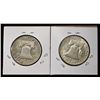 Image 2 : (2) 1958-D FRANKLIN HALF DOLLARS