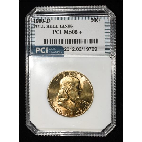 1960-D FRANKLIN HALF DOLLAR PCI SUPERB GEM BU FBL