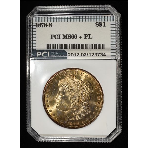 1878-S MORGAN DOLLAR PCI SUPERB GEM BU PL