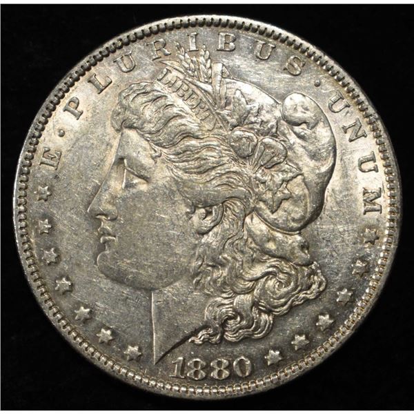 1880-O MORGAN DOLLAR AU
