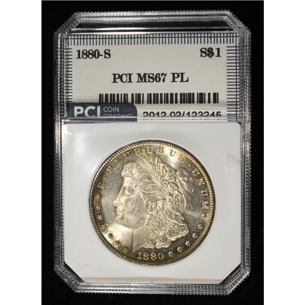 1880-S MORGAN DOLLAR PCI SUPERB GEM BU PL