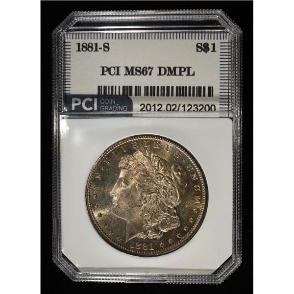1881-S MORGAN DOLLAR PCI SUPERB GEM BU DMPL