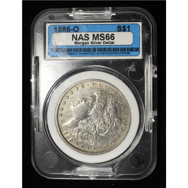 1886-O MORGAN DOLLAR NAS SUPERB GEM BU