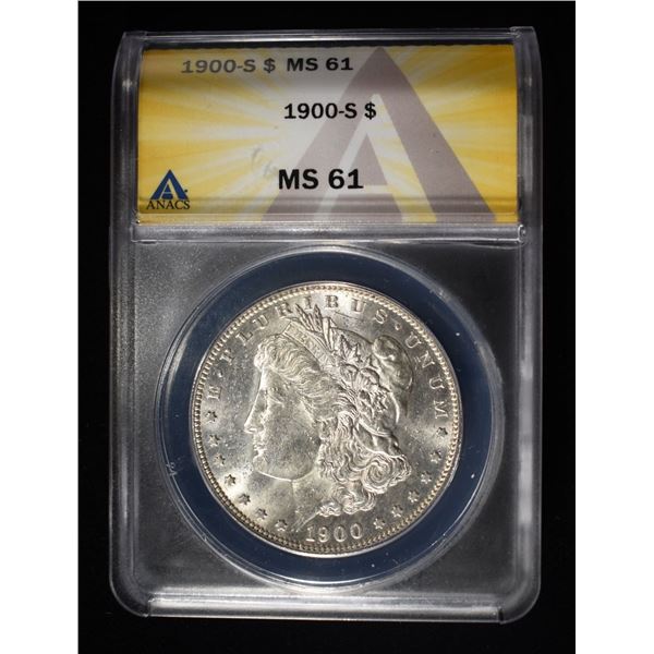 1900-S MORGAN DOLLAR ANACS MS61